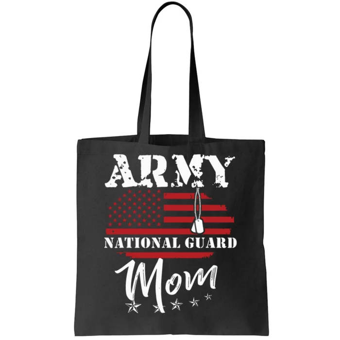 Proud Army National Guard Mom Us Flag Us Military Tote Bag