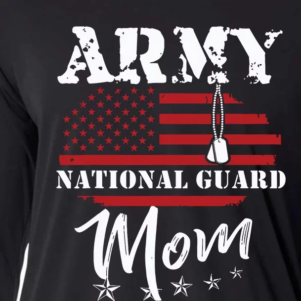 Proud Army National Guard Mom Us Flag Us Military Cooling Performance Long Sleeve Crew