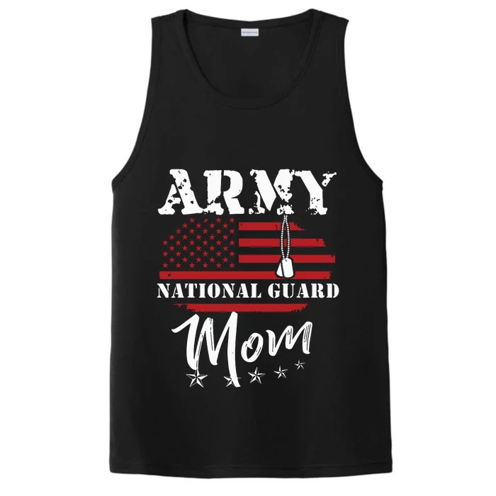 Proud Army National Guard Mom Us Flag Us Military Performance Tank