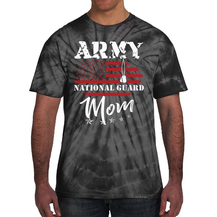 Proud Army National Guard Mom Us Flag Us Military Tie-Dye T-Shirt