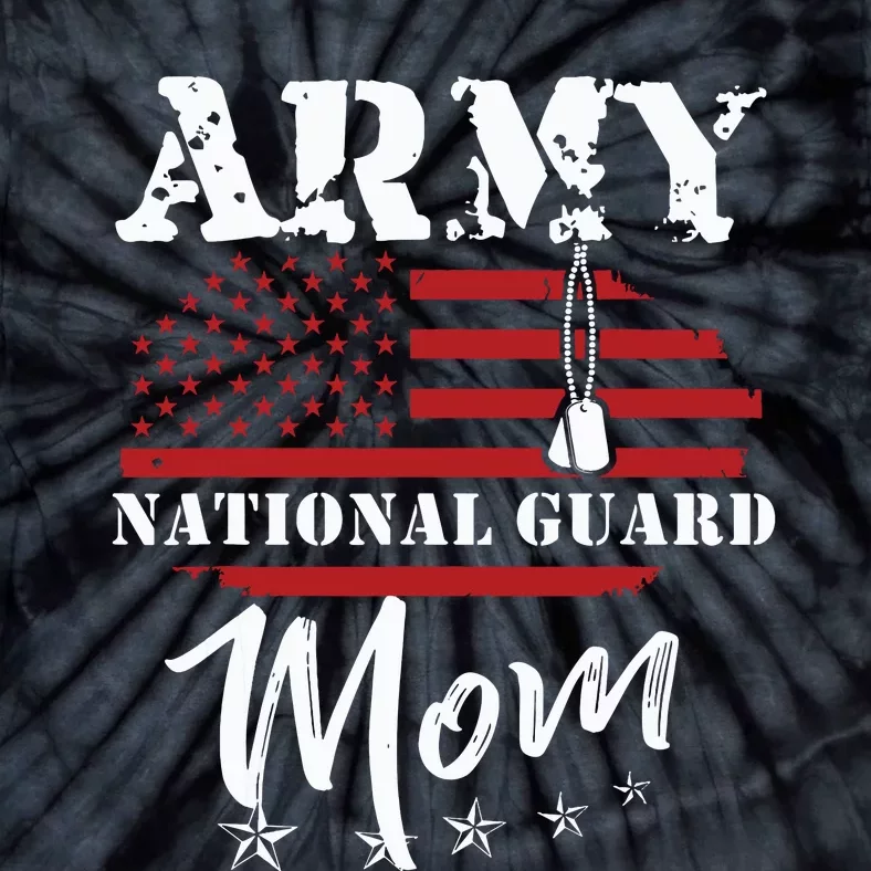 Proud Army National Guard Mom Us Flag Us Military Tie-Dye T-Shirt