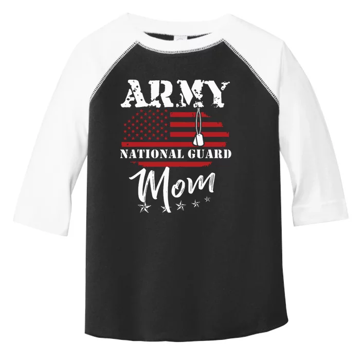 Proud Army National Guard Mom Us Flag Us Military Toddler Fine Jersey T-Shirt