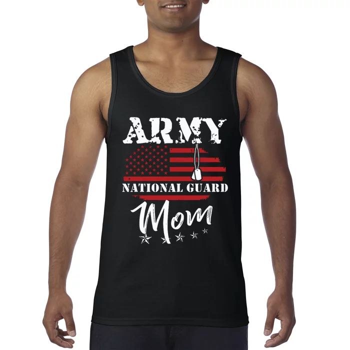 Proud Army National Guard Mom Us Flag Us Military Tank Top