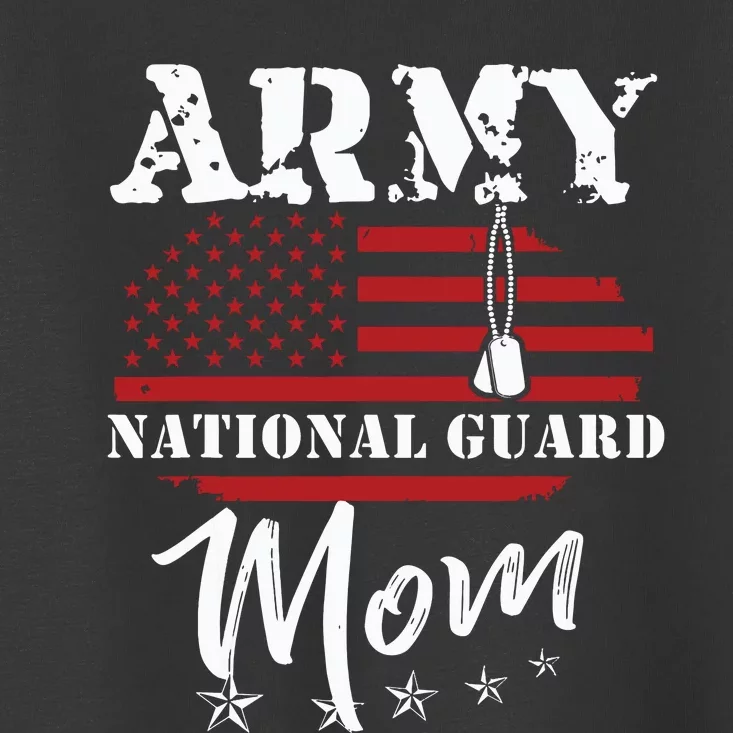 Proud Army National Guard Mom Us Flag Us Military Toddler T-Shirt