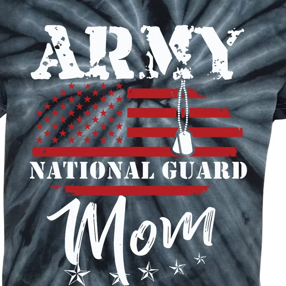 Proud Army National Guard Mom Us Flag Us Military Kids Tie-Dye T-Shirt