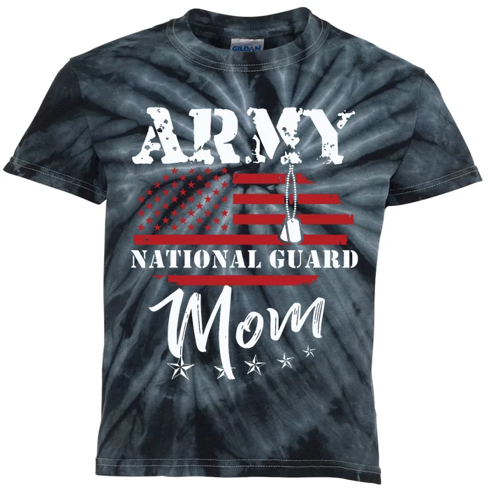 Proud Army National Guard Mom Us Flag Us Military Kids Tie-Dye T-Shirt