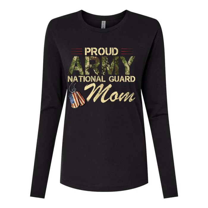 Proud Army National Guard Mom Mothers Day Womens Cotton Relaxed Long Sleeve T-Shirt