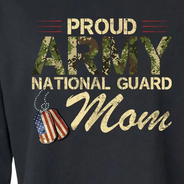 Proud Army National Guard Mom Mothers Day Cropped Pullover Crew