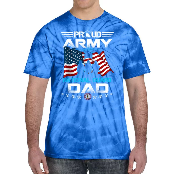 Proud Army National Guard Dad Veterans Day Gift Fathers Cool Gift Tie-Dye T-Shirt