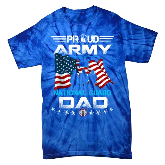 Proud Army National Guard Dad Veterans Day Gift Fathers Cool Gift Tie-Dye T-Shirt