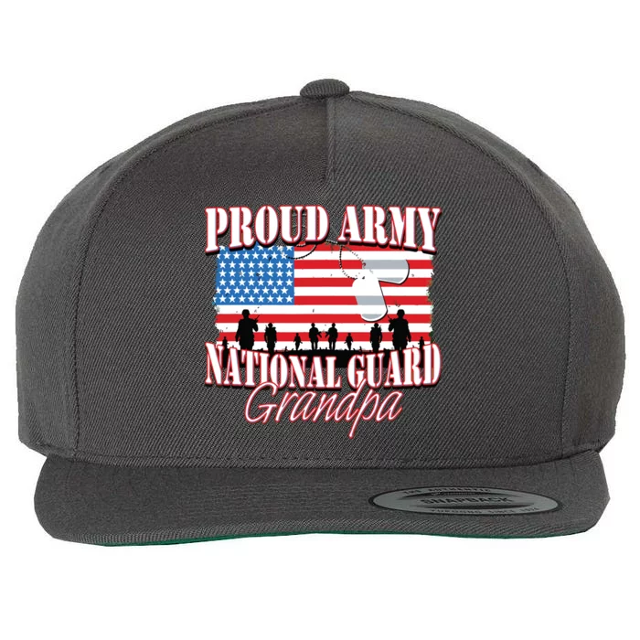 Proud Army National Guard Grandpa Grandparents Day Wool Snapback Cap