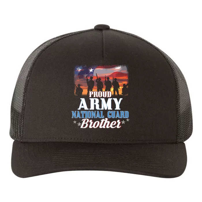 Proud Army National Guard Brother Us Flag Shirts Patriotic Yupoong Adult 5-Panel Trucker Hat