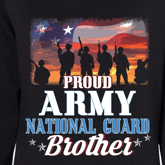 Proud Army National Guard Brother Us Flag Shirts Patriotic Womens California Wash Sweatshirt