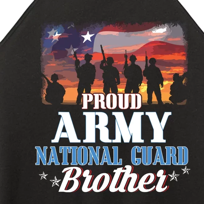 Proud Army National Guard Brother Us Flag Shirts Patriotic Women’s Perfect Tri Rocker Tank