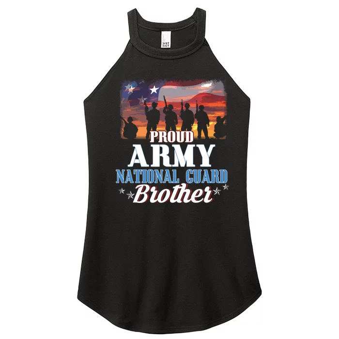 Proud Army National Guard Brother Us Flag Shirts Patriotic Women’s Perfect Tri Rocker Tank