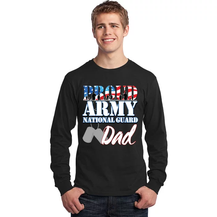 Proud Army National Guard Dad Fathers Day Tall Long Sleeve T-Shirt