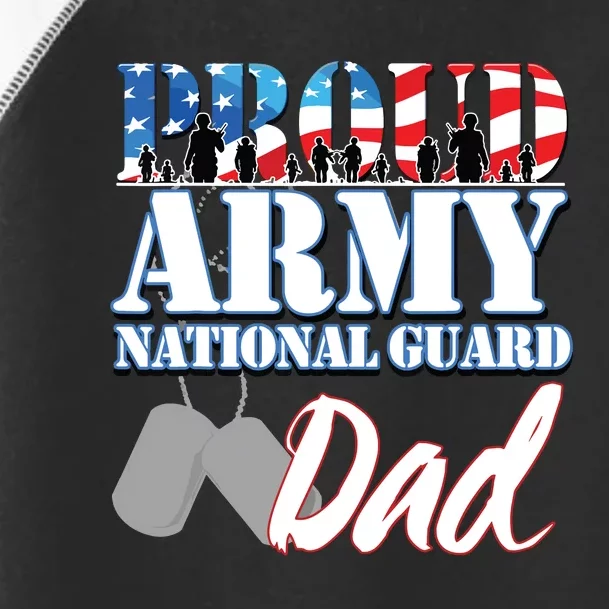 Proud Army National Guard Dad Fathers Day Toddler Fine Jersey T-Shirt