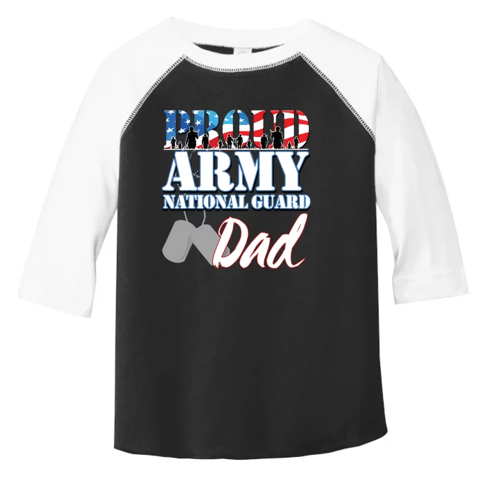 Proud Army National Guard Dad Fathers Day Toddler Fine Jersey T-Shirt