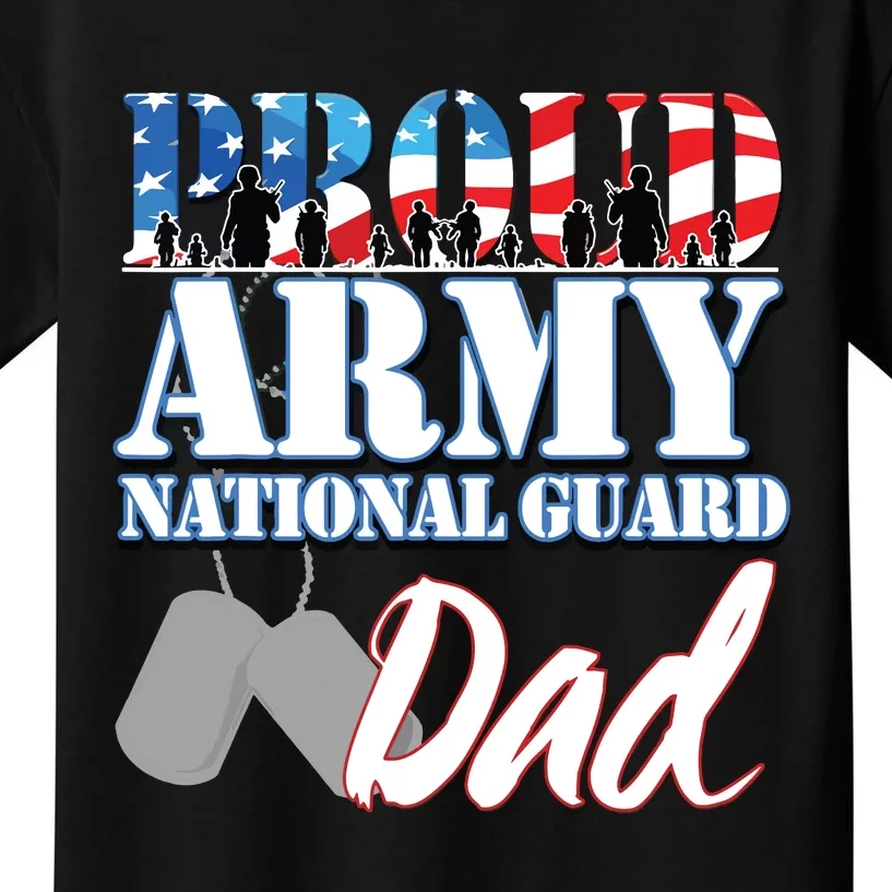 Proud Army National Guard Dad Fathers Day Kids T-Shirt