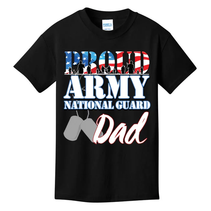 Proud Army National Guard Dad Fathers Day Kids T-Shirt