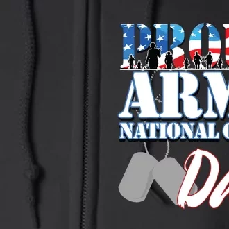 Proud Army National Guard Dad Fathers Day Full Zip Hoodie