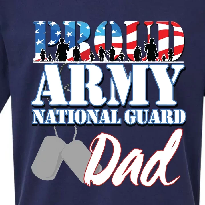 Proud Army National Guard Dad Fathers Day Sueded Cloud Jersey T-Shirt