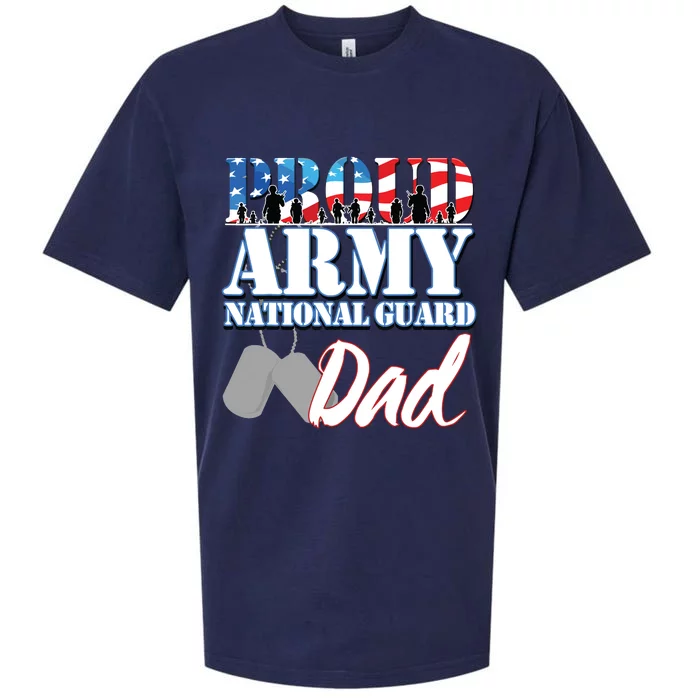 Proud Army National Guard Dad Fathers Day Sueded Cloud Jersey T-Shirt