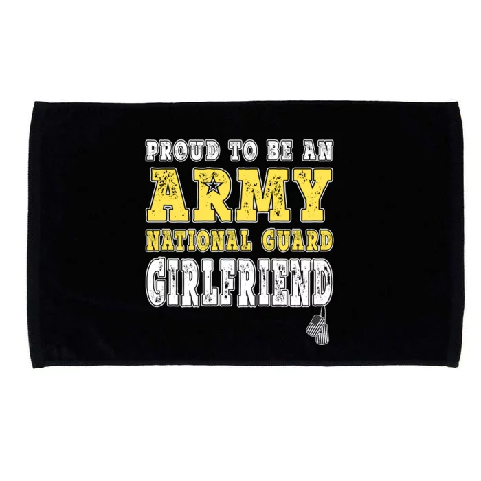 Proud Army National Guard Friend Us Flag Military Couple Gift Microfiber Hand Towel