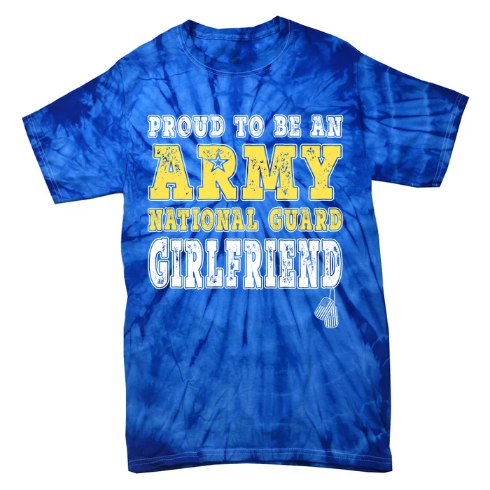 Proud Army National Guard Friend Us Flag Military Couple Gift Tie-Dye T-Shirt