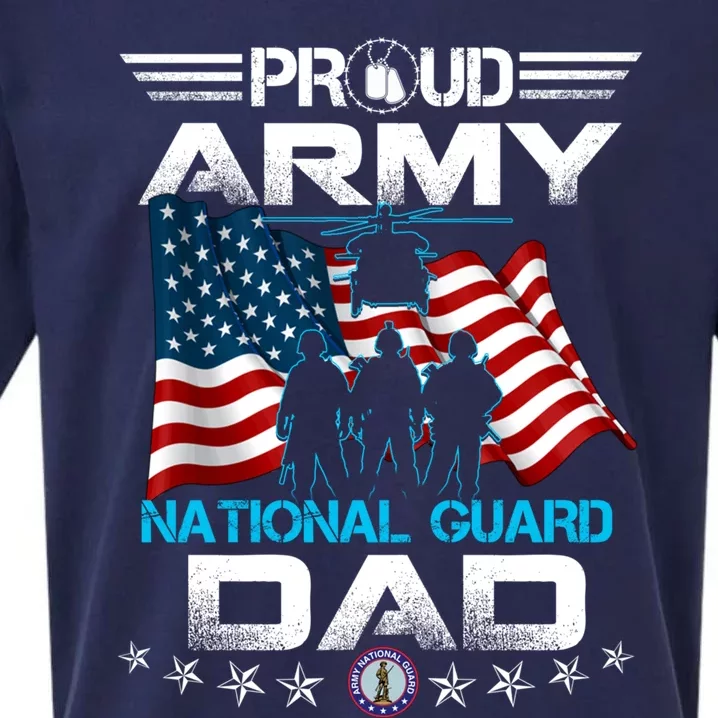 Proud Army National Guard Dad Veterans Day Gift Fathers Great Gift Sueded Cloud Jersey T-Shirt