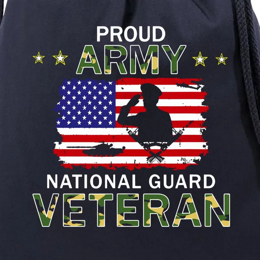 Proud Army National Guard Veteran Drawstring Bag