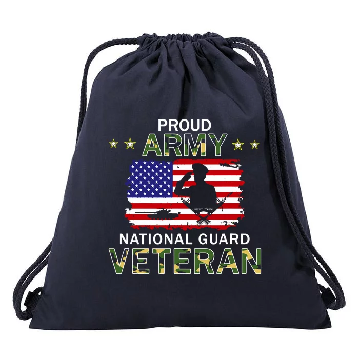 Proud Army National Guard Veteran Drawstring Bag