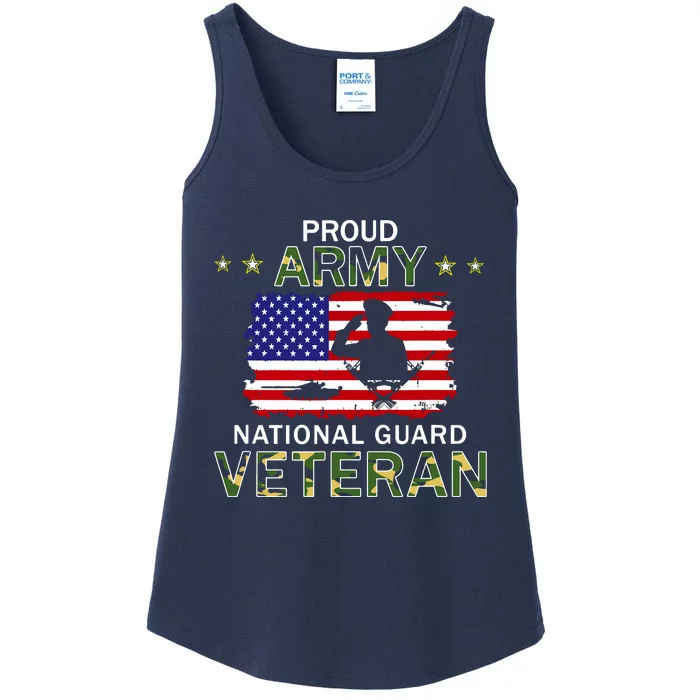 Proud Army National Guard Veteran Ladies Essential Tank