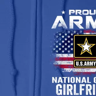 Proud Army National Guard Friend With American Flag Gift Full Zip Hoodie