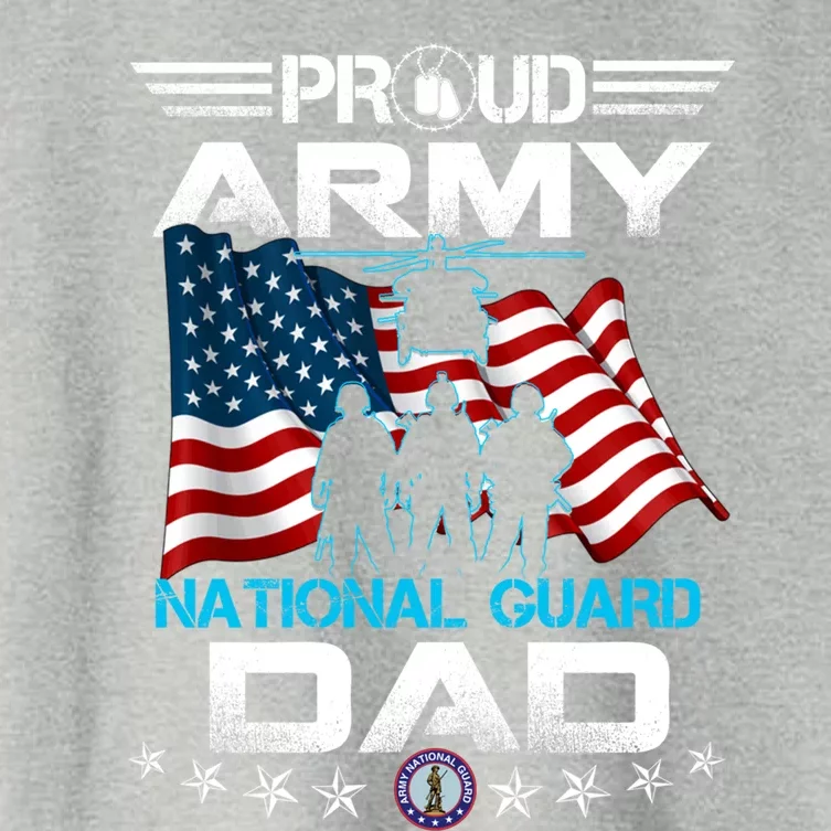 Proud Army National Guard Dad Veterans Day Gift Fathers Gift Women's Crop Top Tee