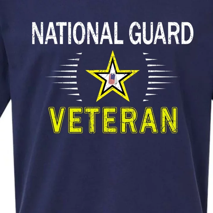 Proud Army National Guard Dad Veterans Day Gift Sueded Cloud Jersey T-Shirt