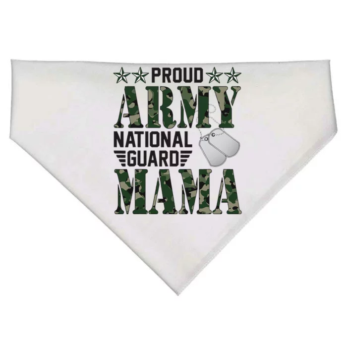 Proud Army National Guard Grandpa Military Family Veteran USA-Made Doggie Bandana