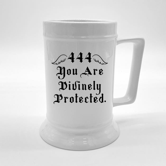 Protection Angel Number 444 Front & Back Beer Stein