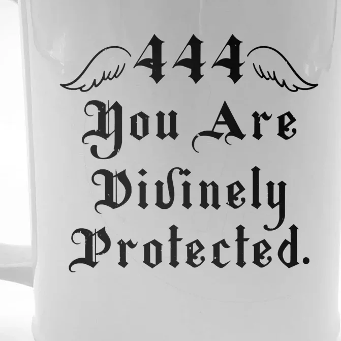 Protection Angel Number 444 Front & Back Beer Stein