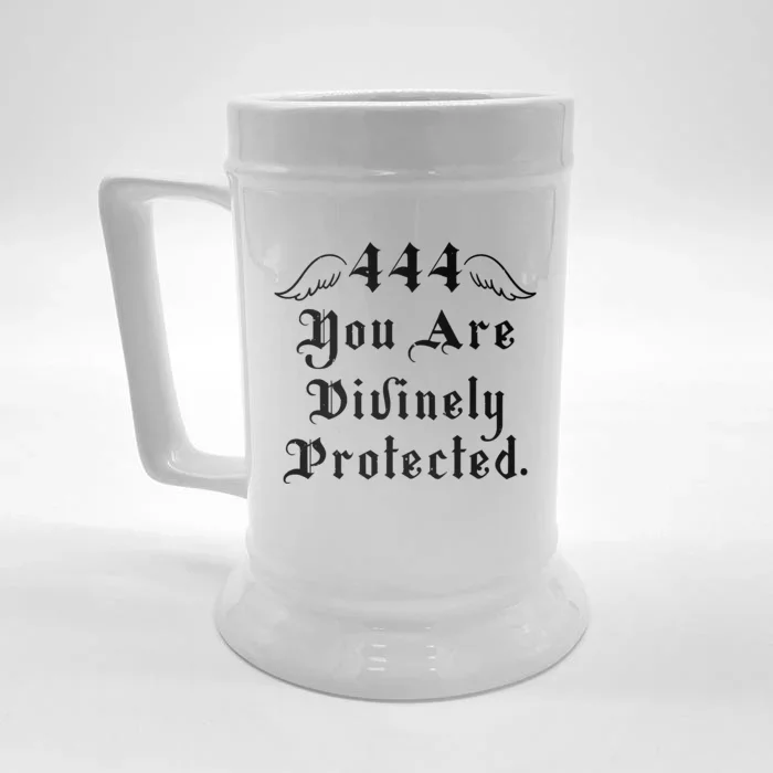 Protection Angel Number 444 Front & Back Beer Stein