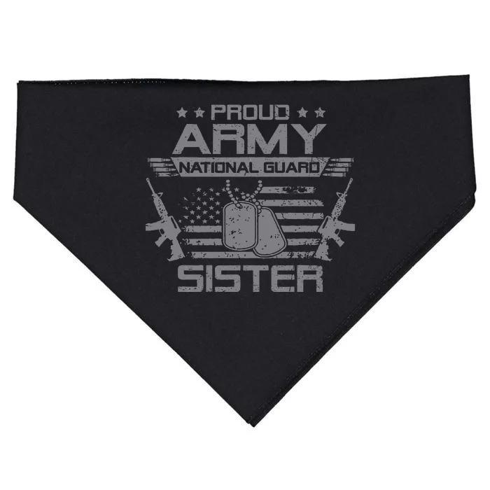 Proud Army National Guard Sister Flag Usa Military Veteran USA-Made Doggie Bandana