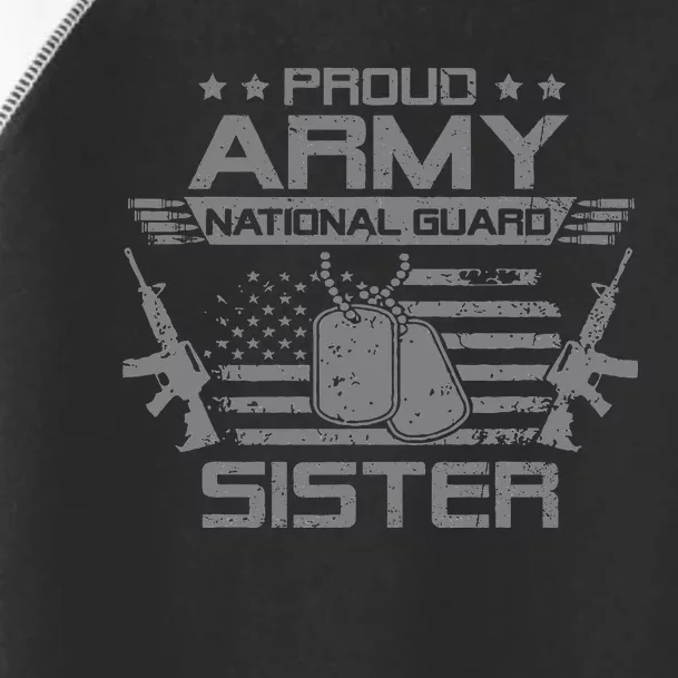 Proud Army National Guard Sister Flag Usa Military Veteran Toddler Fine Jersey T-Shirt