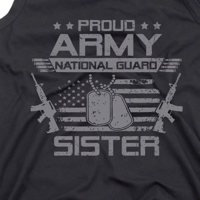 Proud Army National Guard Sister Flag Usa Military Veteran Tank Top