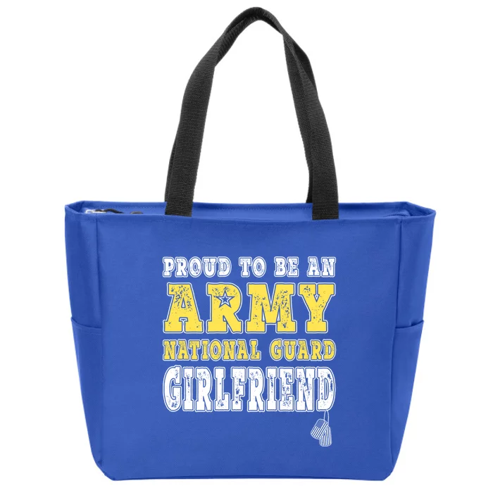 Proud Army National Guard Friend Us Flag Military Couple Meaningful Gift Zip Tote Bag