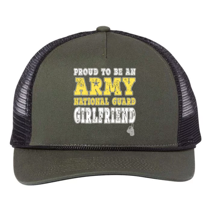 Proud Army National Guard Friend Us Flag Military Couple Meaningful Gift Retro Rope Trucker Hat Cap