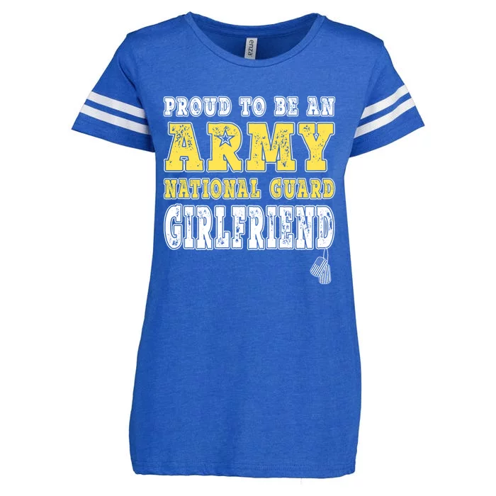 Proud Army National Guard Friend Us Flag Military Couple Meaningful Gift Enza Ladies Jersey Football T-Shirt