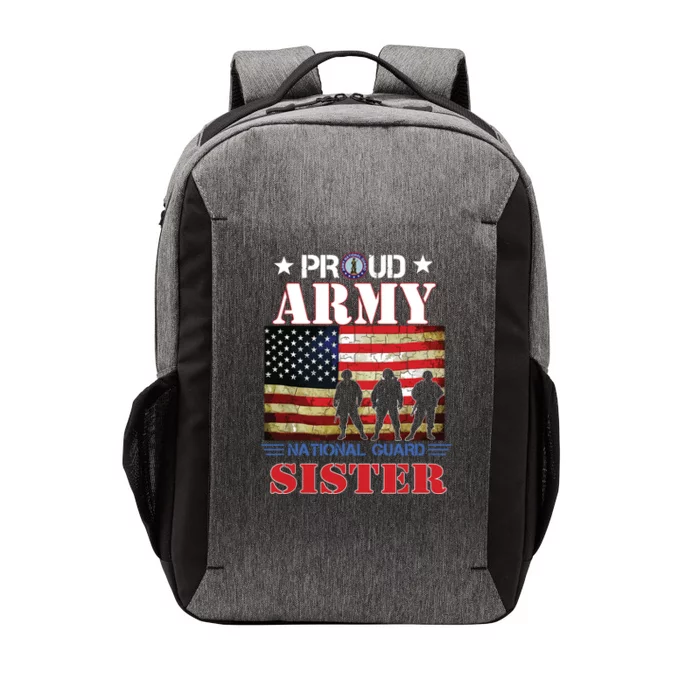 Proud Army National Guard Sister Us Flag Gift Patriotic Day Vector Backpack