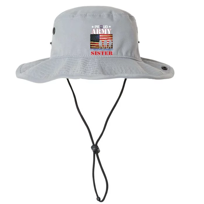 Proud Army National Guard Sister Us Flag Gift Patriotic Day Legacy Cool Fit Booney Bucket Hat