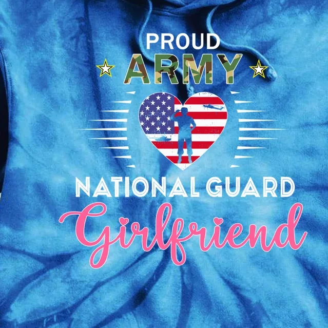 Proud Army National Guard Friend Valentines Day Pride Gift Tie Dye Hoodie