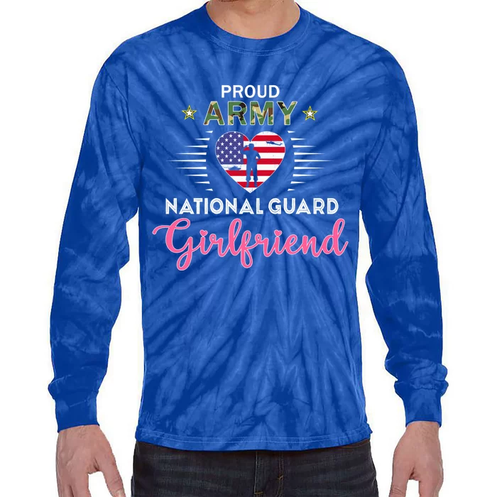 Proud Army National Guard Friend Valentines Day Pride Gift Tie-Dye Long Sleeve Shirt